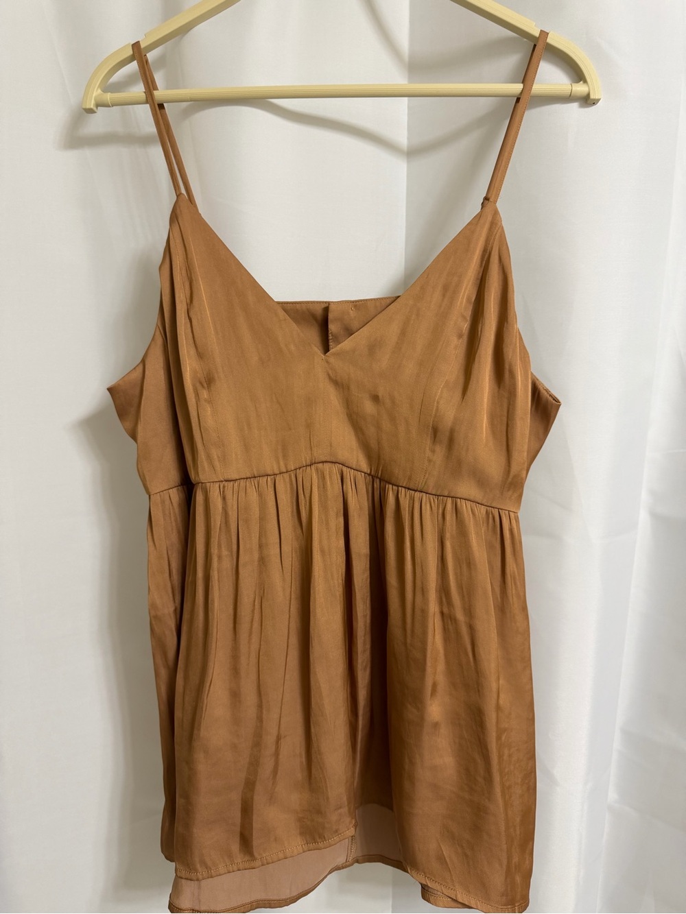 Express Gold Spaghetti Strap V-Neck Camisole